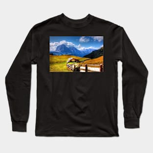 A-picturesque-scene-of-a-wooden-fence Long Sleeve T-Shirt